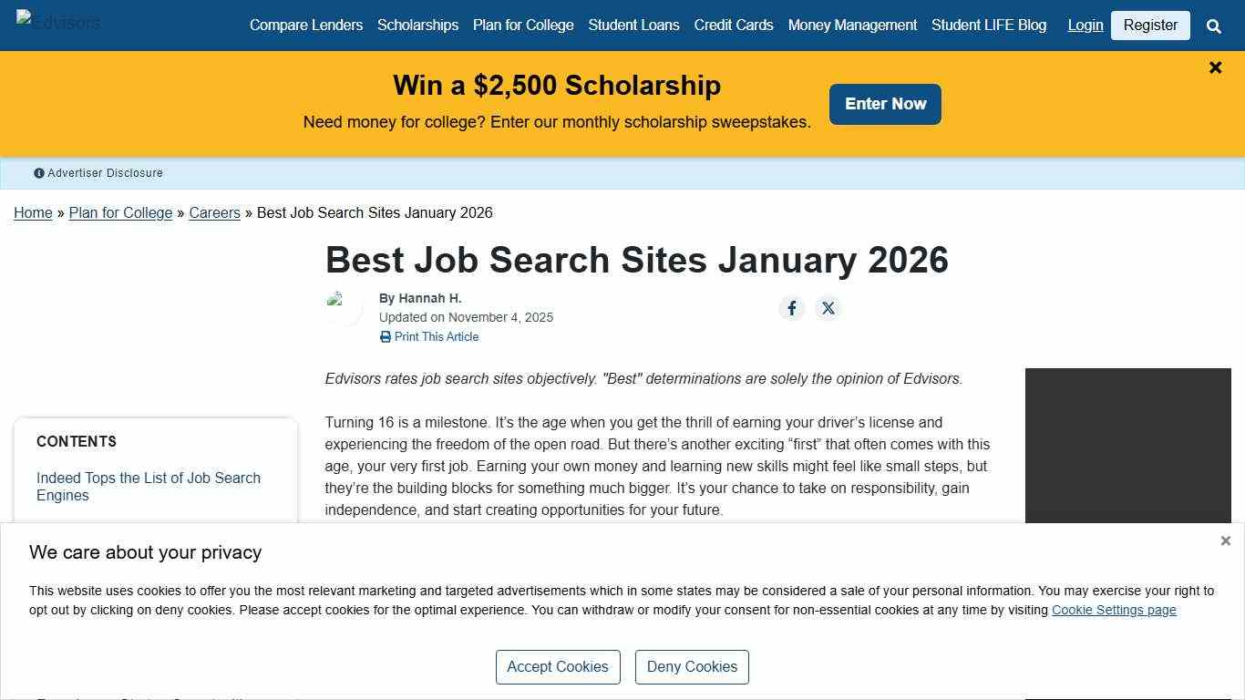 Best Job Search Sites January 2026| Edvisors