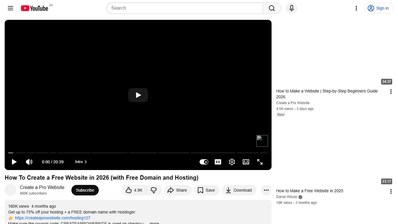 How To Create a Free Website in 2026 (with Free Domain and Hosting) - YouTube