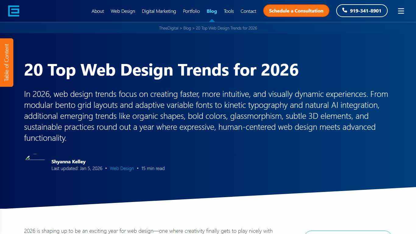 20 Top Web Design Trends 2026 | TheeDigital